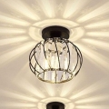 Stropna svjetiljka BELLA 1xE27/40W/230V, promjer 20 cm, crna