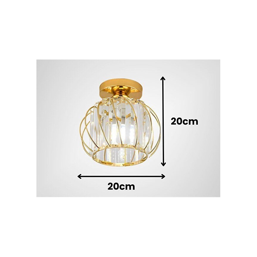Stropna svjetiljka BELLA 1xE27/40W/230V Ø 20 cm zlatna