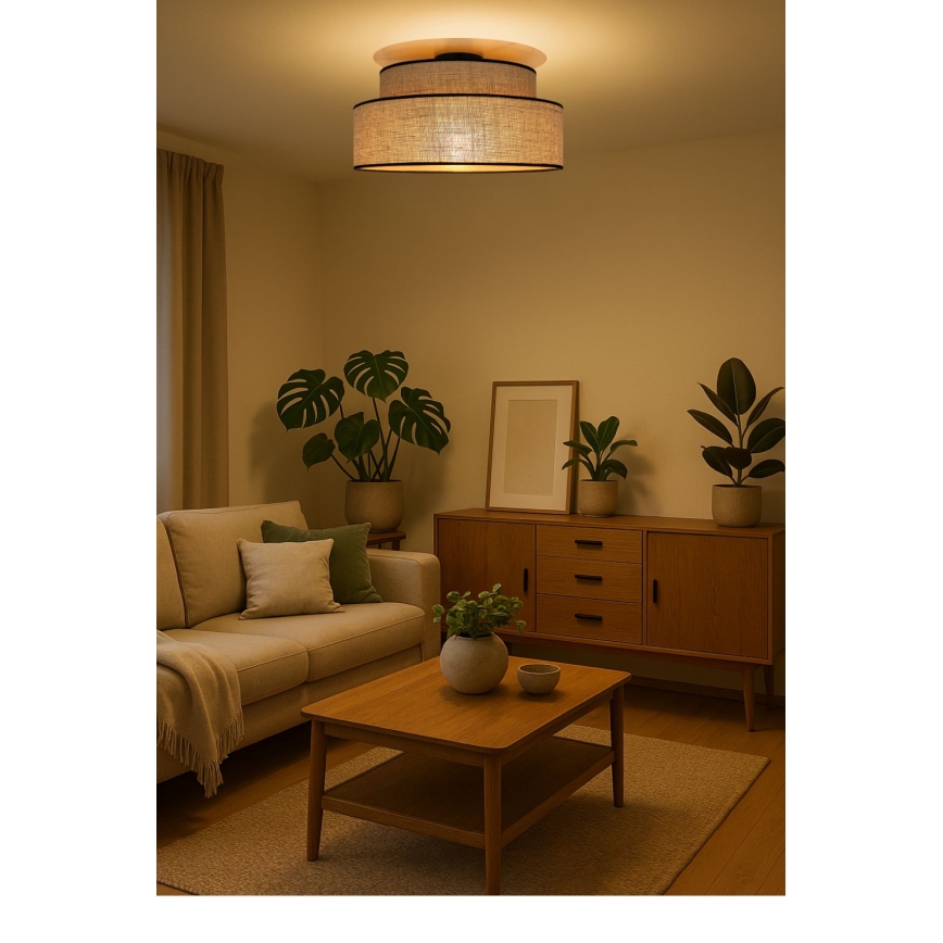 Stropna svjetiljka BOHO 1xE27/60W/230V bež