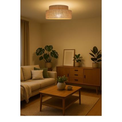 Stropna svjetiljka BOHO 1xE27/60W/230V bež
