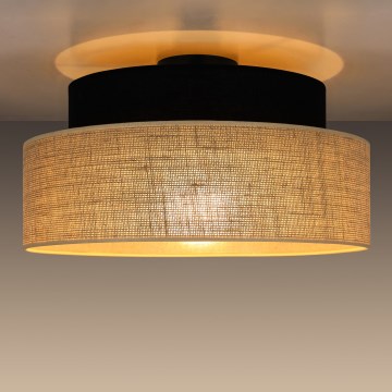 Stropna svjetiljka BOHO 1xE27/60W/230V crna/bež