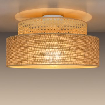 Stropna svjetiljka BOHO 1xE27/60W/230V ratan