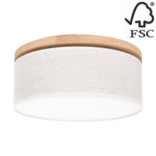 Stropna svjetiljka BOHO 2xE27/25W/230V pr. 38 cm hrast – FSC certificirano