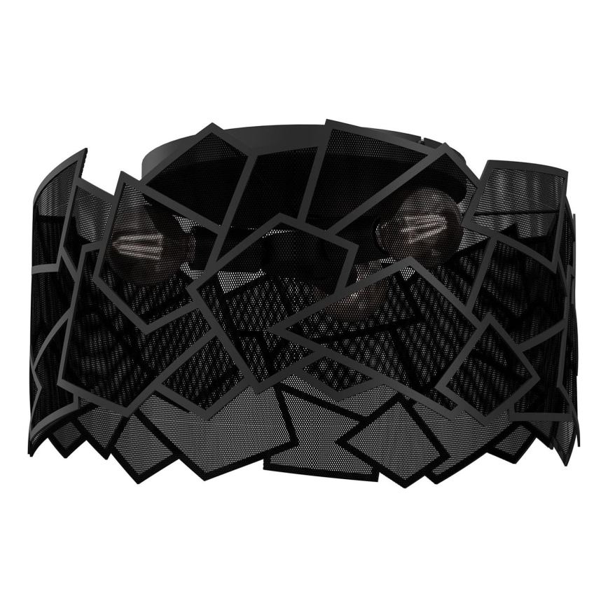 Stropna svjetiljka CAMO 3xE27/15W/230V crna