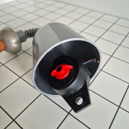 Sklopiva lampa CHIARA 1xE27/60W/230V srebrna/tamno smeđa/buk