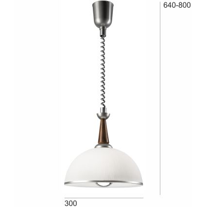 Sklopiva lampa CHIARA 1xE27/60W/230V srebrna/tamno smeđa/buk