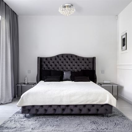 Stropna svjetiljka CLARISA 2xE14/60W/230V promjer 40 cm sjajni krom