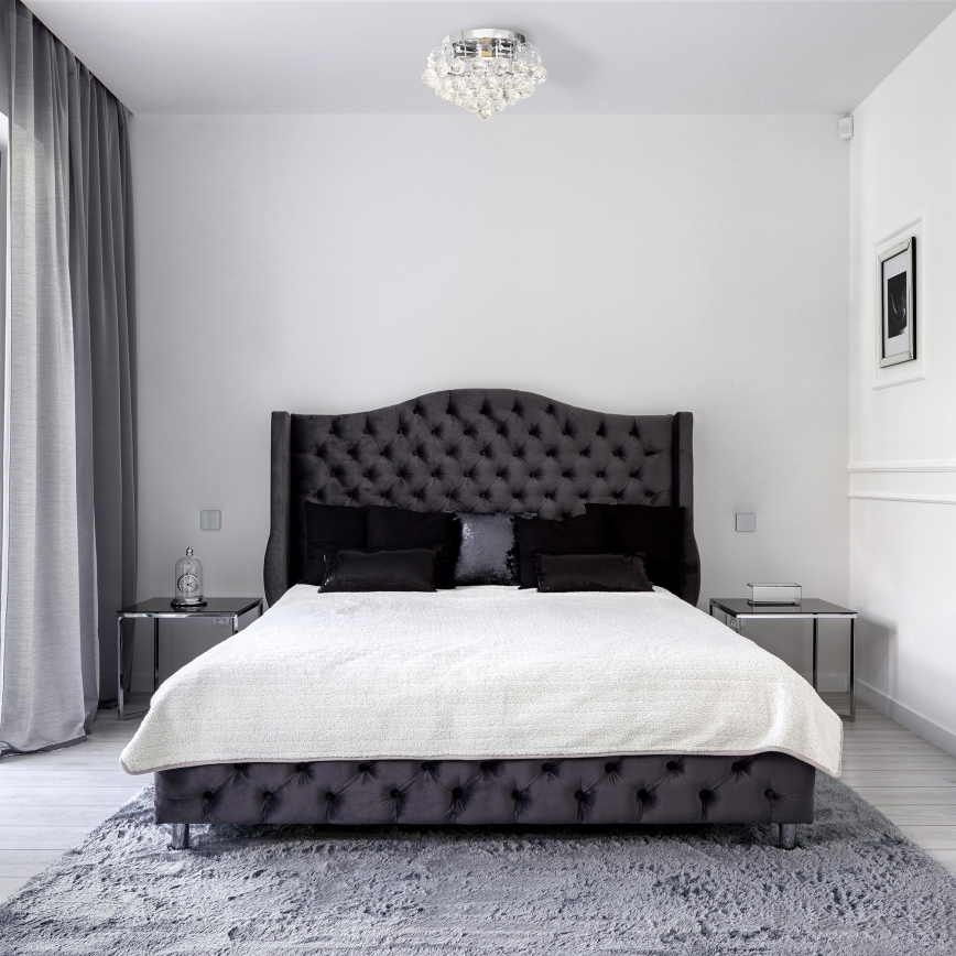 Stropna svjetiljka CLARISA 2xE14/60W/230V promjer 40 cm sjajni krom