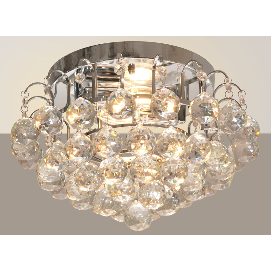 Stropna svjetiljka CLARISA 2xE14/60W/230V promjer 40 cm sjajni krom