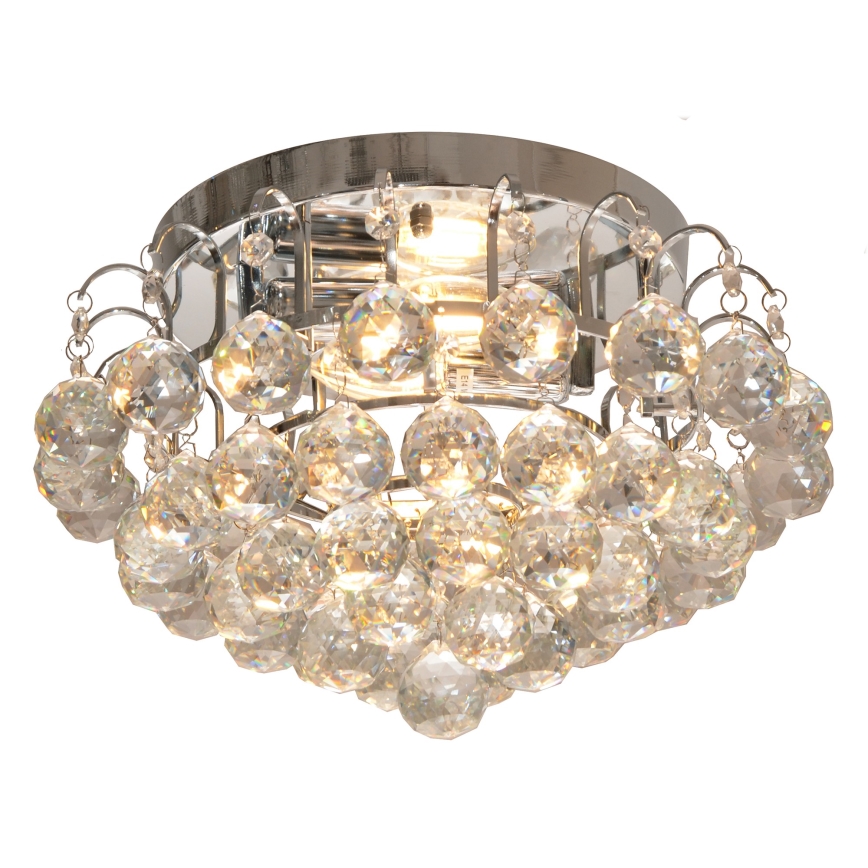 Stropna svjetiljka CLARISA 2xE14/60W/230V promjer 40 cm sjajni krom