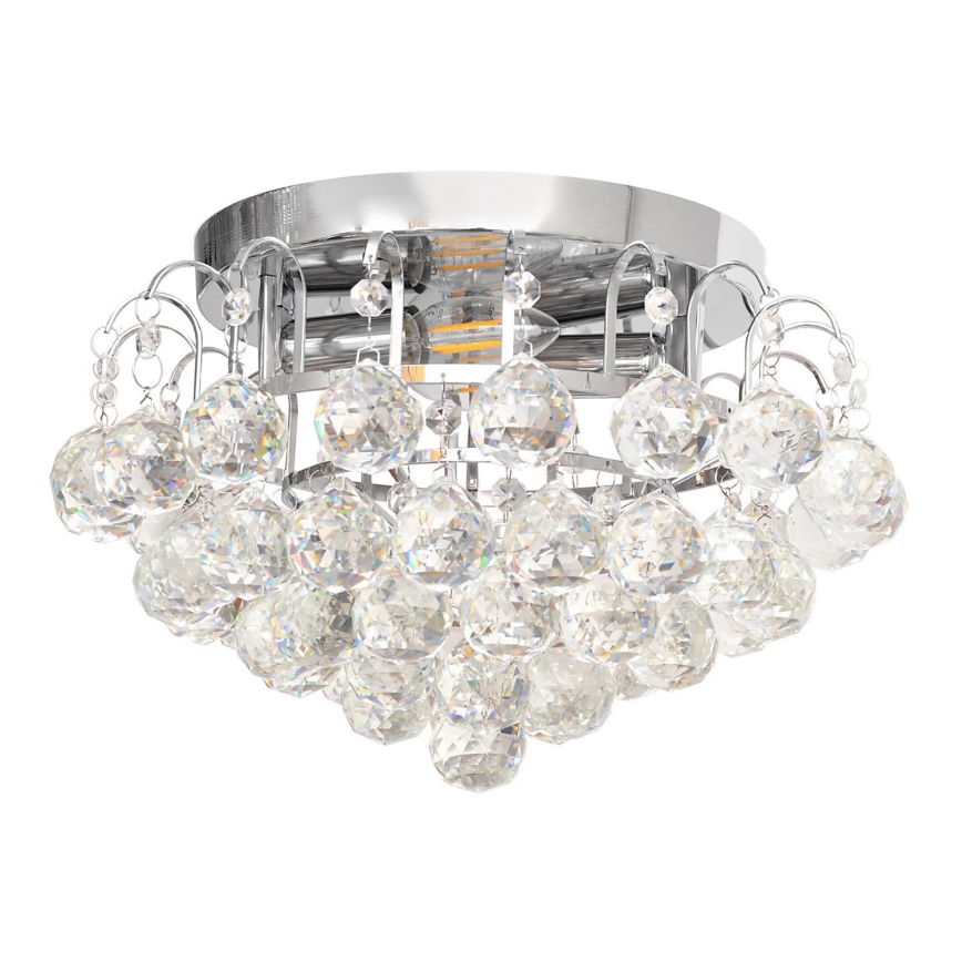 Stropna svjetiljka CLARISA 2xE14/60W/230V promjer 40 cm sjajni krom