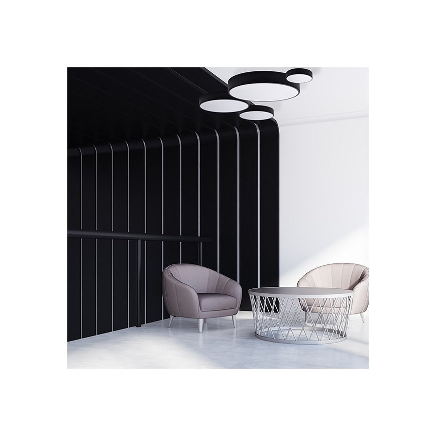 Stropna svjetiljka CLEO 4xE27/24W/230V pr. 50 cm crna