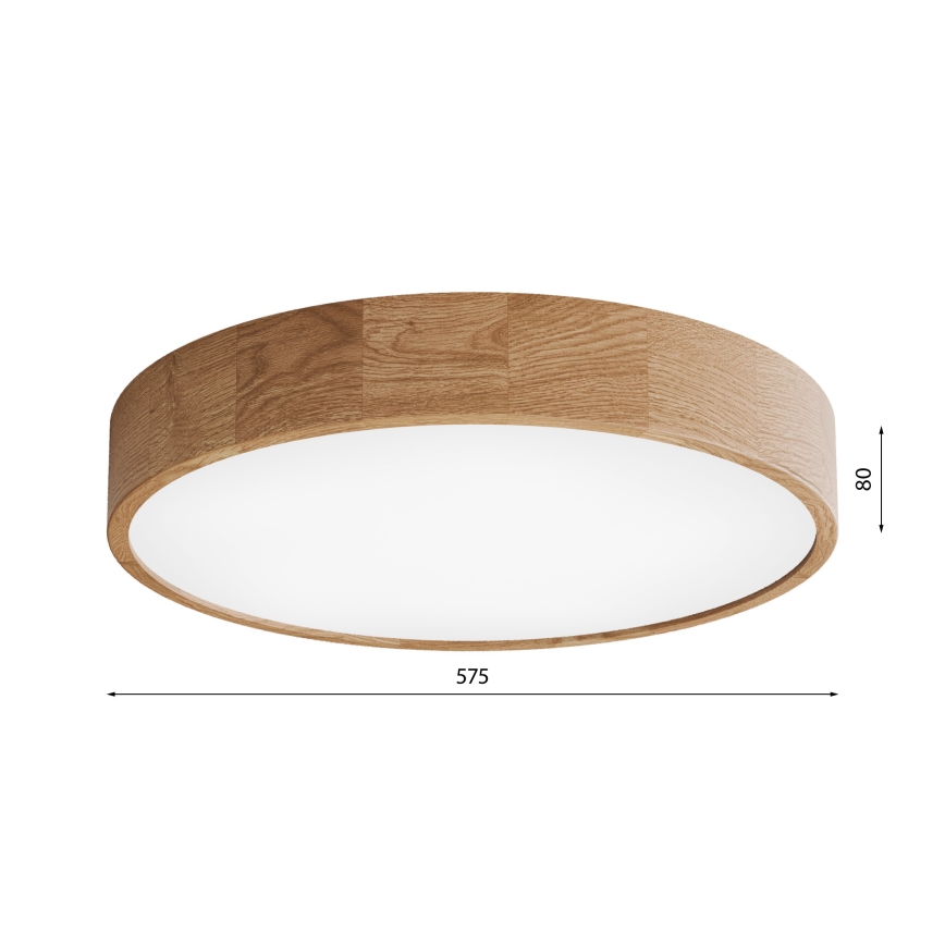 Stropna svjetiljka CLEO 5xE27/24W/230V pr. 57,5 cm hrast