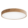 Stropna svjetiljka CLEO 6xE27/24W/230V, promjer 80 cm, hrast