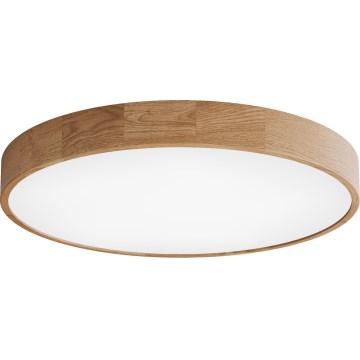 Stropna svjetiljka CLEO 6xE27/24W/230V, promjer 80 cm, hrast