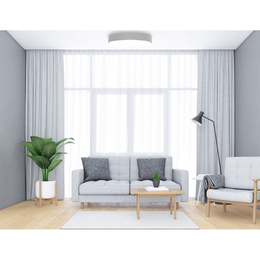 Stropno svjetlo CLEO sa senzorom pokreta i sumraka, 6xE27/24W/230V, promjer 80 cm, sivo