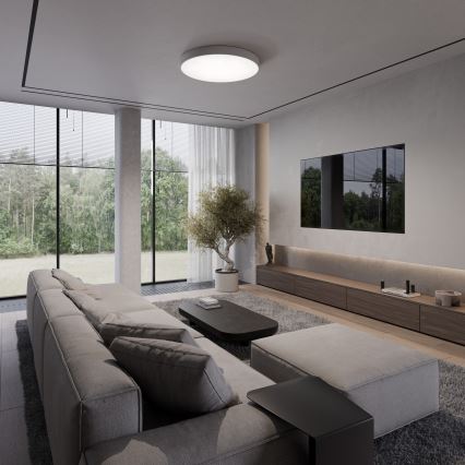 Stropno svjetlo CLEO sa senzorom pokreta i sumraka, 6xE27/24W/230V, promjer 80 cm, sivo