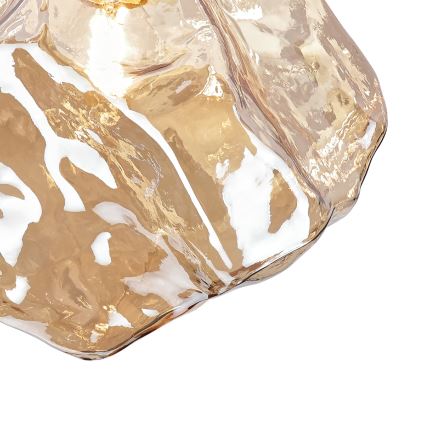 Stropna svjetiljka CRISTAL 1xE14/15W/230V mesing/zadimljena bež