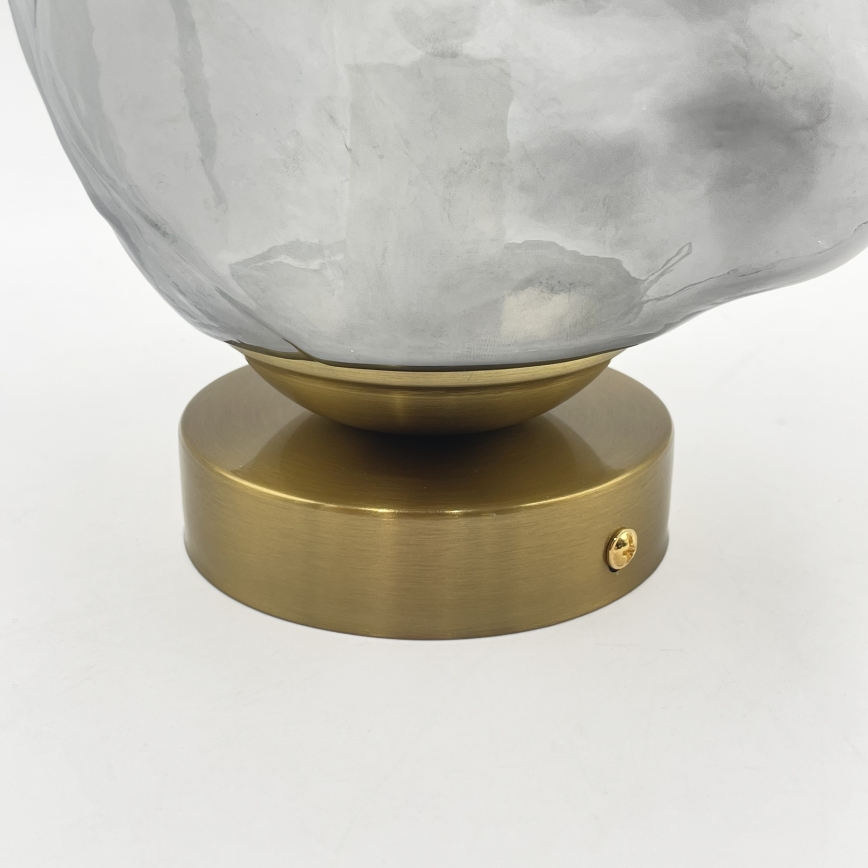 Stropna svjetiljka CRISTAL 1xE14/15W/230V mesing/zadimljeno-crna
