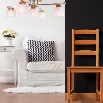 Stropna svjetiljka DANA 5xE14/40W/230V bukva