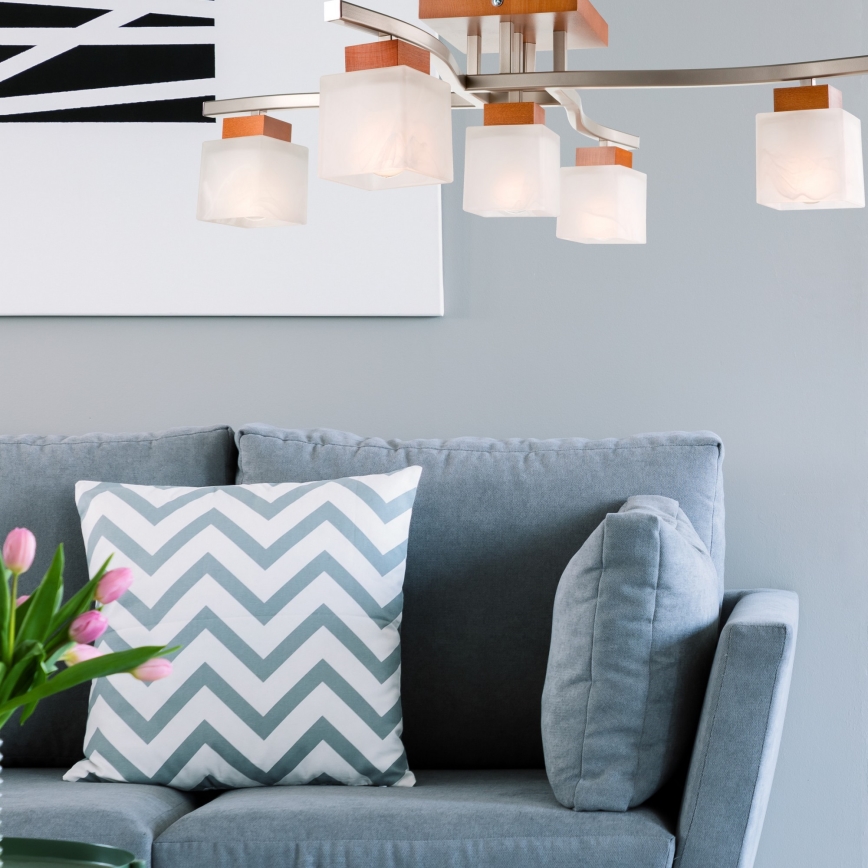 Stropna svjetiljka DANA 5xE14/40W/230V bukva