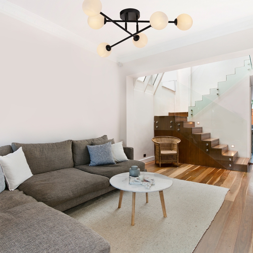 Stropna svjetiljka DORADO 6xG9/28W/230V crna