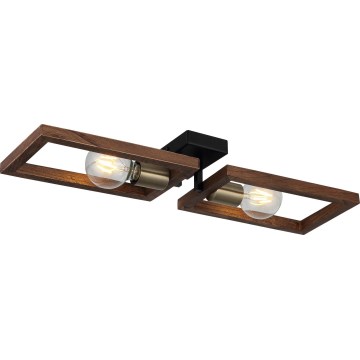 Stropna svjetiljka ERA 2xE27/40W/230V smeđa
