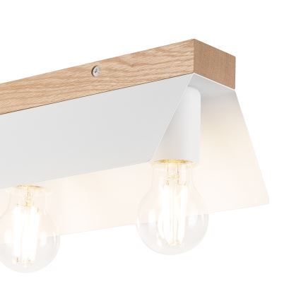 Stropna svjetiljka ESME 3xE27/15W/230V bijela/hrast