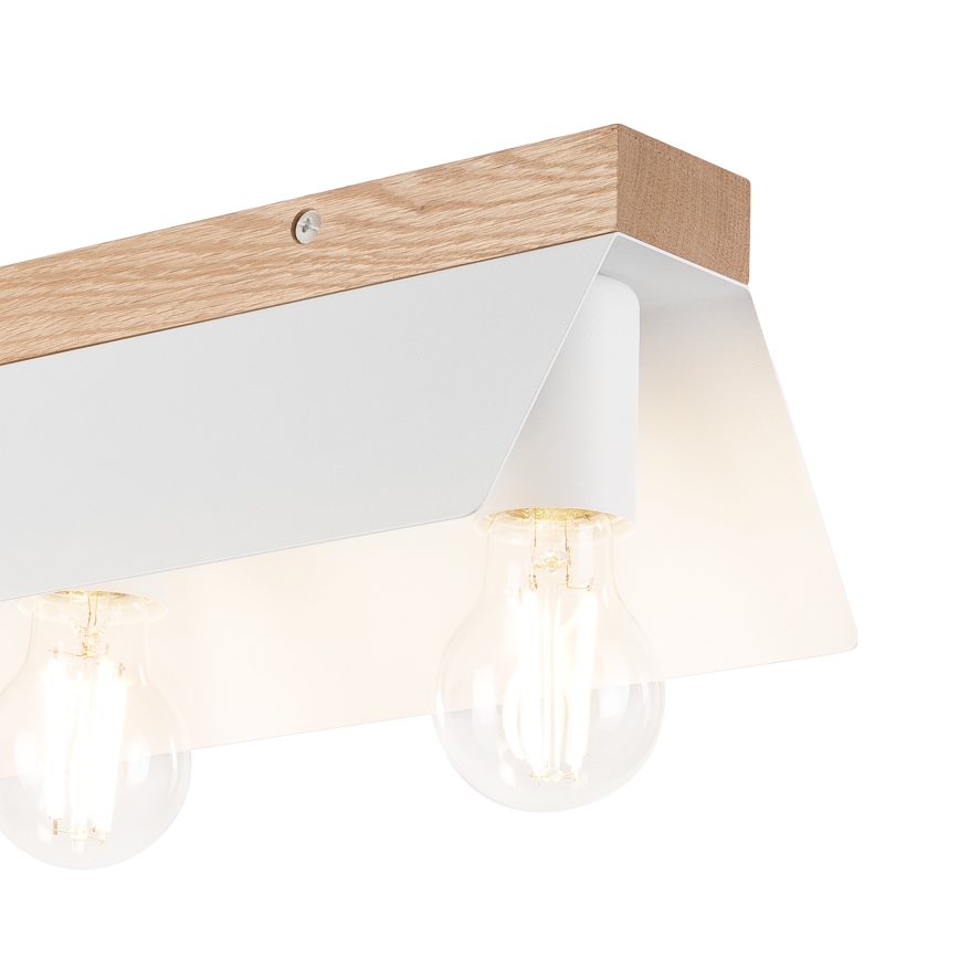 Stropna svjetiljka ESME 3xE27/15W/230V bijela/hrast