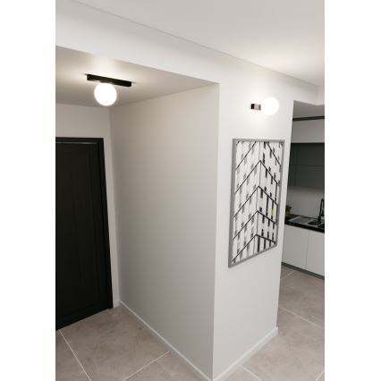 Stropna svjetiljka FIT 1xE14/10W/230V crna/bijela