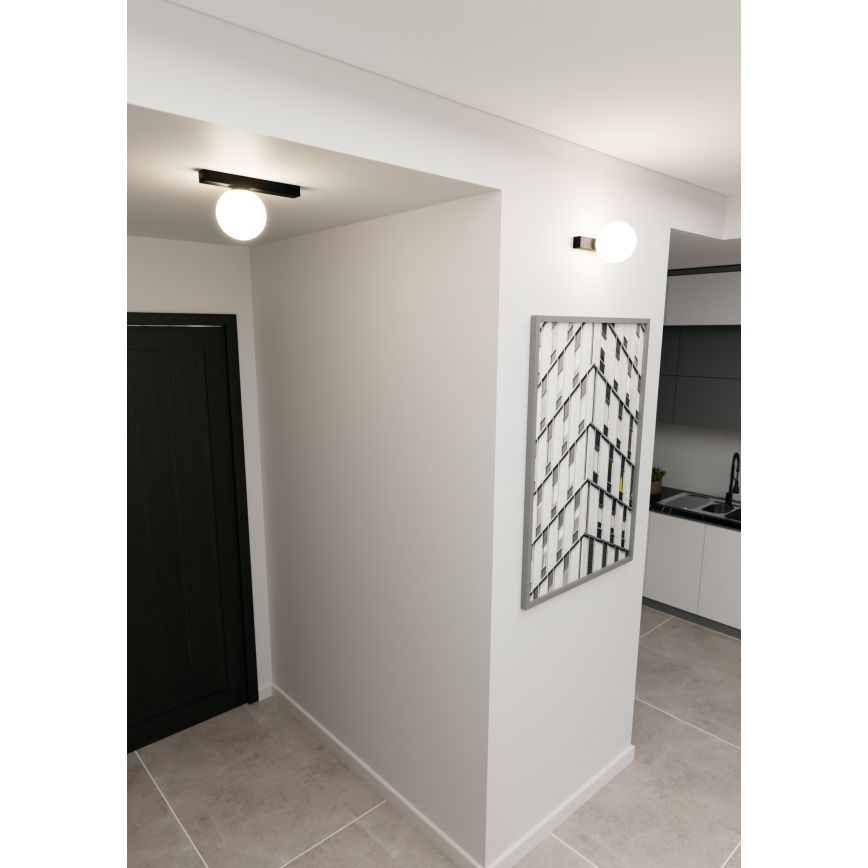 Stropna svjetiljka FIT 1xE14/10W/230V crna/bijela
