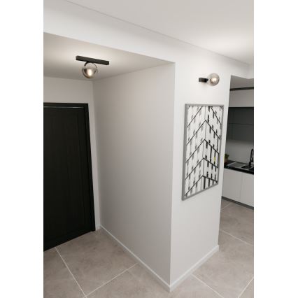 Stropna svjetiljka FIT 1xE14/10W/230V crna/siva