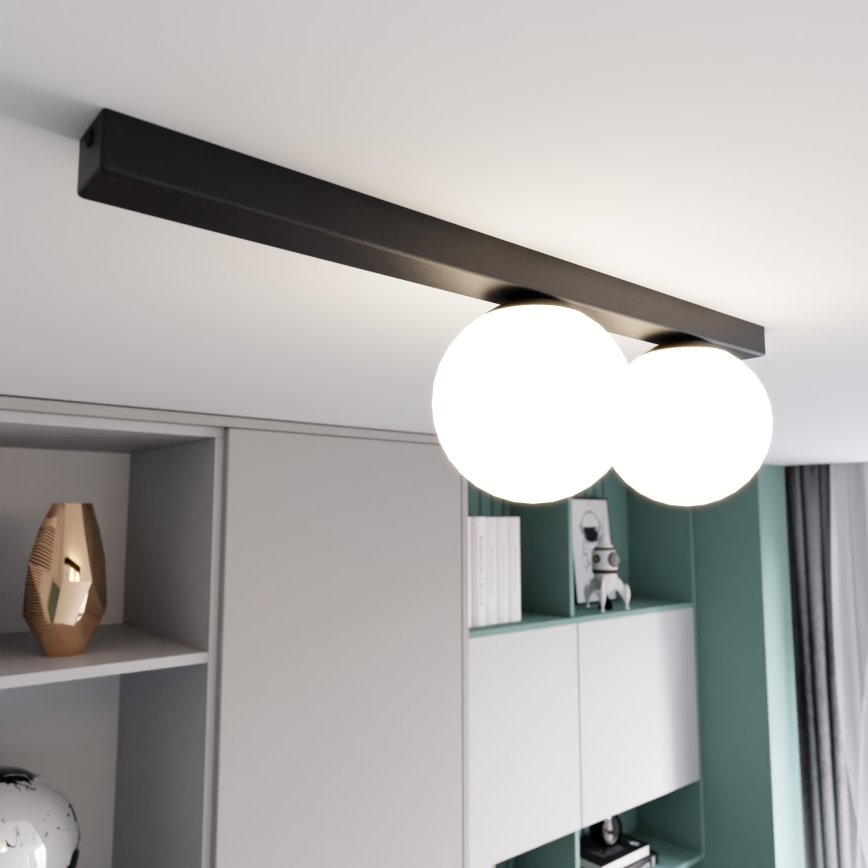 Stropna svjetiljka FIT 2xE14/10W/230V crna/bijela