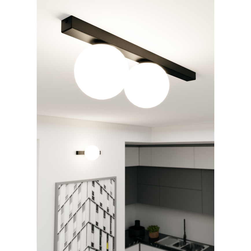 Stropna svjetiljka FIT 2xE14/10W/230V crna/bijela