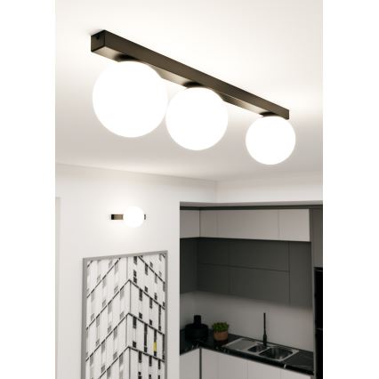 Stropna svjetiljka FIT 3xE14/10W/230V crna/bijela