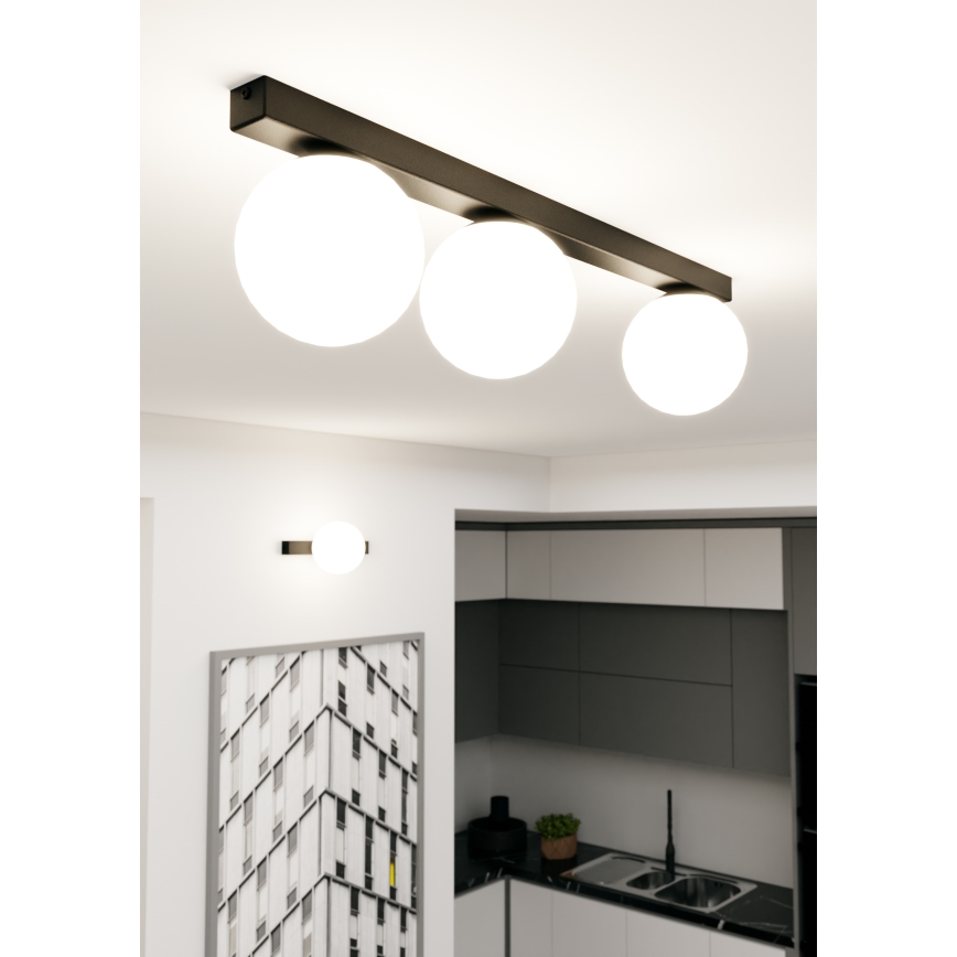Stropna svjetiljka FIT 3xE14/10W/230V crna/bijela