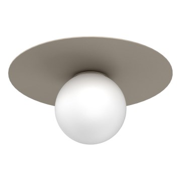 Stropna svjetiljka FLAT 1xE27/15W/230V Ø 35 cm bež