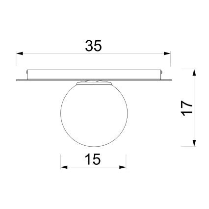 Stropna svjetiljka FLAT 1xE27/15W/230V Ø 35 cm krem