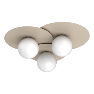 Stropna svjetiljka FLAT 3xE27/15W/230V 55x60 cm bež