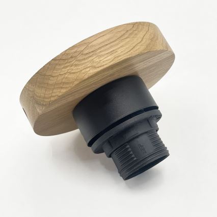Stropna svjetiljka FLO WOOD 1xE27/15W/230V hrast/prozirno Ø 22 cm