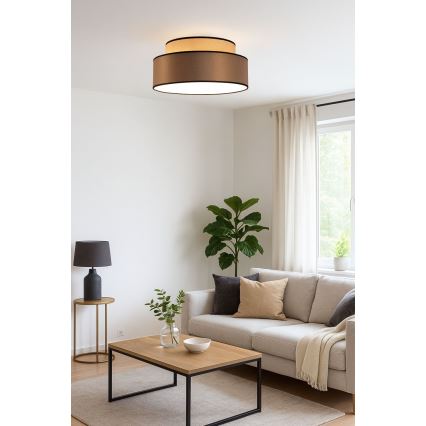 Stropna svjetiljka GRACE 1xE27/60W/230V bež/smeđa