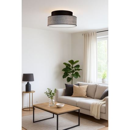 Stropna svjetiljka GRACE 1xE27/60W/230V crna/siva