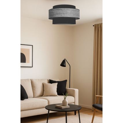 Stropna svjetiljka GRACE 1xE27/60W/230V crna/siva