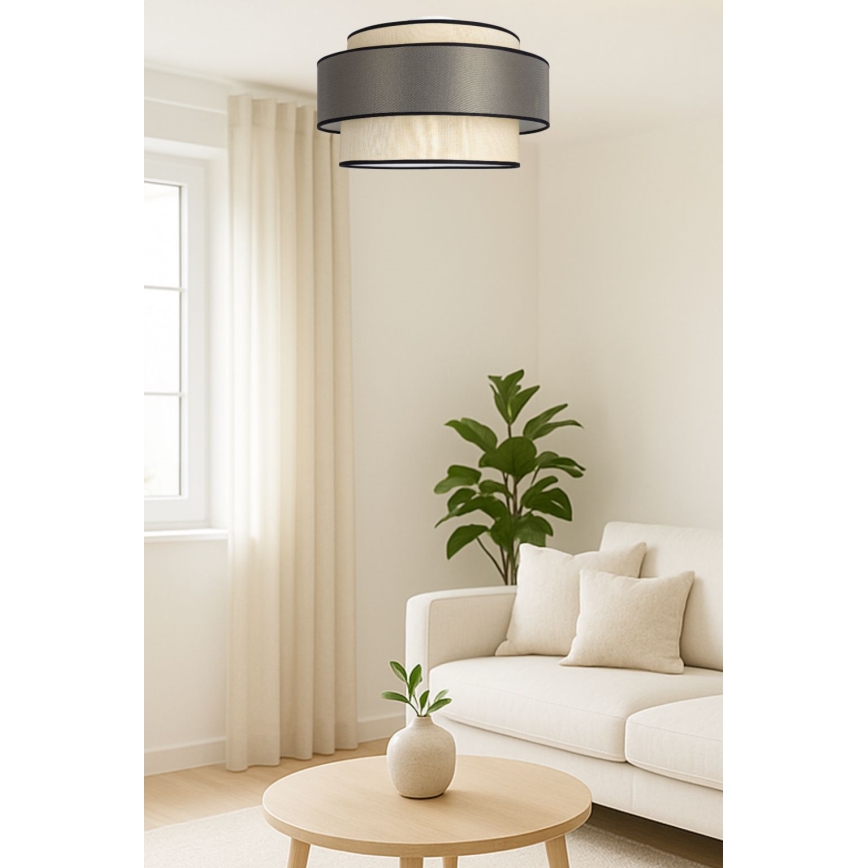 Stropna svjetiljka GRACE 1xE27/60W/230V krem/siva