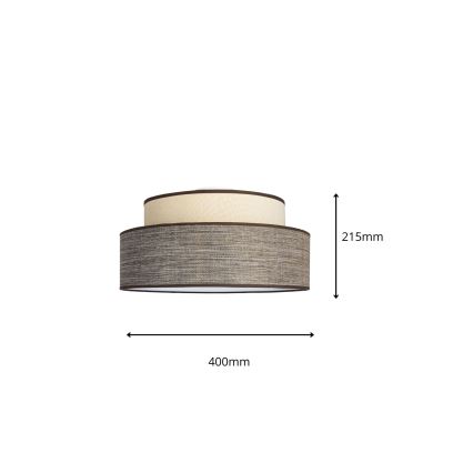 Stropna svjetiljka GRACE 1xE27/60W/230V krem/smeđa