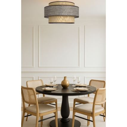 Stropna svjetiljka GRACE 1xE27/60W/230V pr. 40 cm bež/smeđa