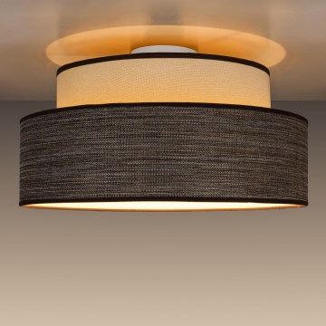 Stropna svjetiljka GRACE 1xE27/60W/230V pr. 40 cm krem/smeđa