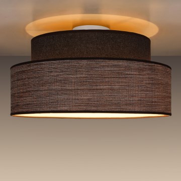 Stropna svjetiljka GRACE 1xE27/60W/230V pr. 40 cm smeđa/bež