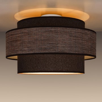 Stropna svjetiljka GRACE 1xE27/60W/230V pr. 40 cm smeđa/bež
