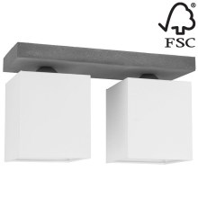 Stropna svjetiljka GREAT 2xE27/25W/230V beton – FSC certificirano